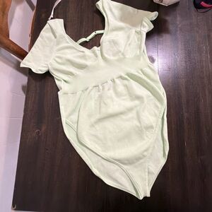 Nike bodysuit women's Size Large High Hip Logo